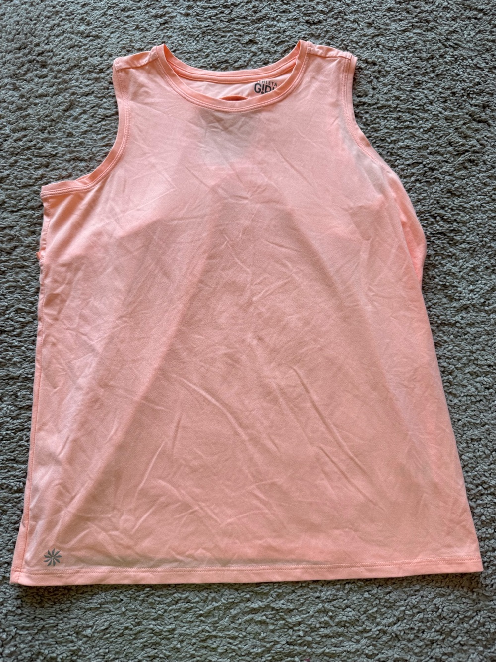 Athleta Girl Peach Cutout Back Athletic Tank Top Girls L/12